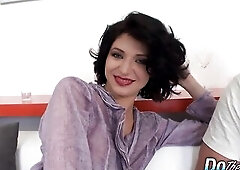 Lascivious housewife Lina Arian gets her vagina banged by a stranger whilst her spouse looks on