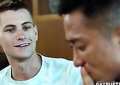 Twink Trevor Harris Threesome with Military Men