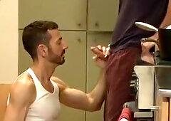 Horny plummer in hot socks