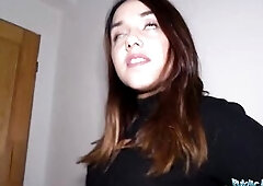 Public Agent Sexy tourist sucks and screws agents large knob in stairwell