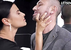 Billie Star faces intense Italian passion in a European casting session