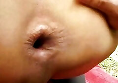 Hot latino shemale gets her ass filled with cum and piss