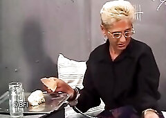 Banging a grandma in prison until this chab busts his large load on her lustful old face.