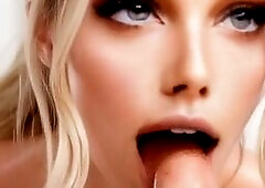 Staring up at you while I oil my tits and swallow every inch