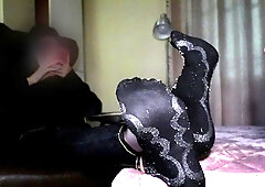 Close up foot fetish on cam