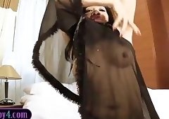 Dirty ladyboy enjoys a huge cock deep inside in her holes