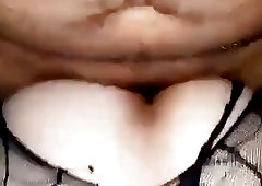 Amateur shemale in sexy outfit bent over and rammed bareback