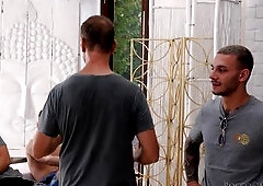 Big Dick Stud Shoots A Porno With Two Beauties