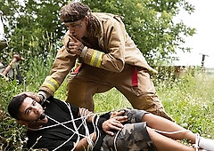 Thyle Knoxx opens his legs for Bo Sinn's big dick