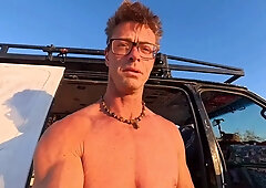 Camping and thonging in public! Sex while camping van life windy day!