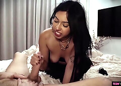 Cutie Rides Hard On Cock With Teen Fidelity And Raven Reverie