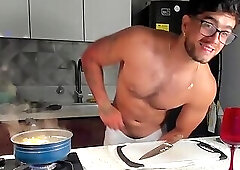 Stripping Down While Cooking