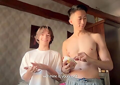 Tyler Wu - Cute Latino Twink Nani Fucks Asian Boyfriend And Self-sucks Dick