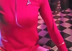 Star trek outfit goes riding, stunning thegothicone