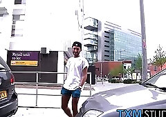 Horny twink Jordan hot threesome video with Adam and Sean