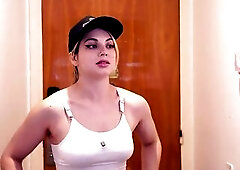 Neverseen Keila Bassi touches herself for Nonohub and ends up with her booty full of his massive cum