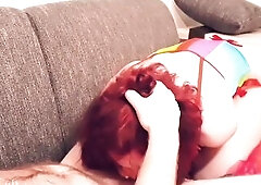 Took A Redhead Clown Angel Home From The Circus To Screw