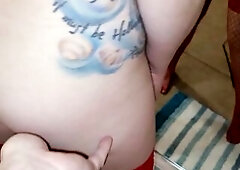 FILL HER MOUTH WITH PISS she piss all over my cock