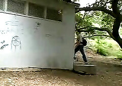 Trio fucking through gloryhole