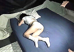 I stay at my friend's and we share a bed