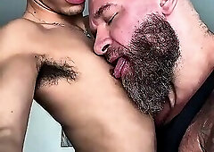 Feet, Big White Cock, Raw Sex and Size Differences with a Sexy Russian Bear