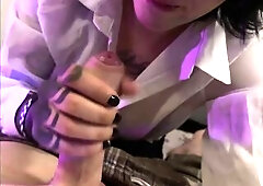 POV: u're at an appointment with an punk psychologist (alternative therapy)