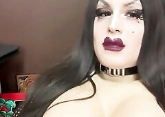 Crossdressing Whore Toys Butt and Shlong like Tgirl Doxy Chrissy Cocoabutter