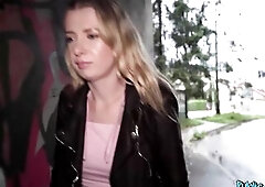 Public Agent FULL SCENE - Cute & hesitant students 1st public sex in the rain
