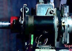 Bound blonde woman destroyed by a fuck machine BDSM porn