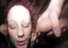 Compilation of UK amateur facial ejaculation from bukkake parties