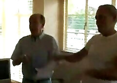 Three mature dudes please each other