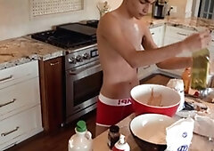 Next Door Twink: Naked Baking Takes a Turn