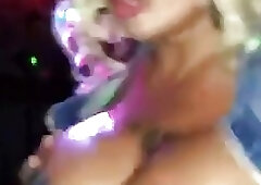 I meet this comely shemale in the club and deside to film her