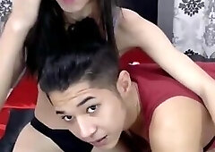 Colombian tranny fucks her sub bf