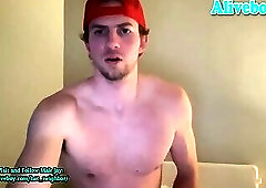 hot guy with sexy feet masturbates on webcam