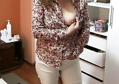 It excites me to show myself off in front of my stepson's allies, watching 'em jerk off