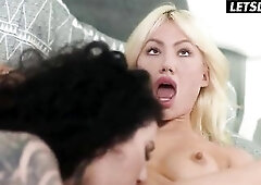 Golden-haired Ivy Caught in Bedroom Turns into Wild Scissoring Joy - A HOTTY KNOWS