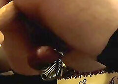 crossdresser anal dildo-machien