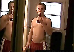 Twinkie's erect cock undies tease and intense jerk off