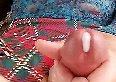 Britney in a skirt fucking tight ass and eating cum.