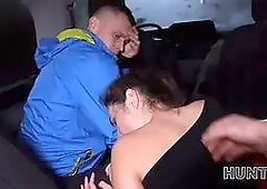 Hunt4k. hot athlete was picked up on the street and banged in front of her bf in stranger's car