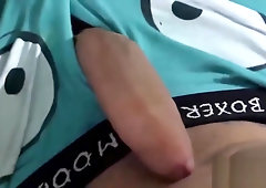 Solo latino tattooed guy Urbano masturbating his big cock