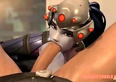 Dick Is So Big Widowmaker Can Only Fit The Tip In Her Mouth (POV)