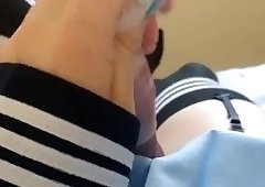 jerking off in a condom