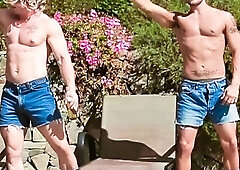 Round booty twink dicked down by monster cock here