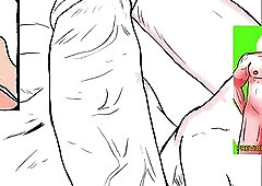 Defined Abs and Muscular Chest Man Gripping His Massive Hard Cock - Faceless Huge Dick Tease