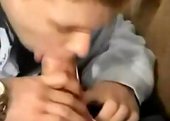 Twink Sucks His Amateur BF's Cock