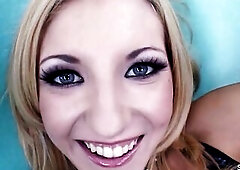 Blond Large Breasts Cougar love to get her Anus Screwed by Large Ramrod Hunk and drink the entire load