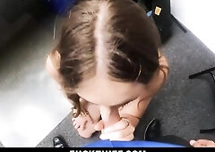 Sexy Teen Penelope Kay Interrogated by Security Office After Caught Stealing - Fuckthief