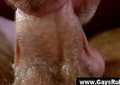 Muscley gay bear sucks straight turned gay guys dick